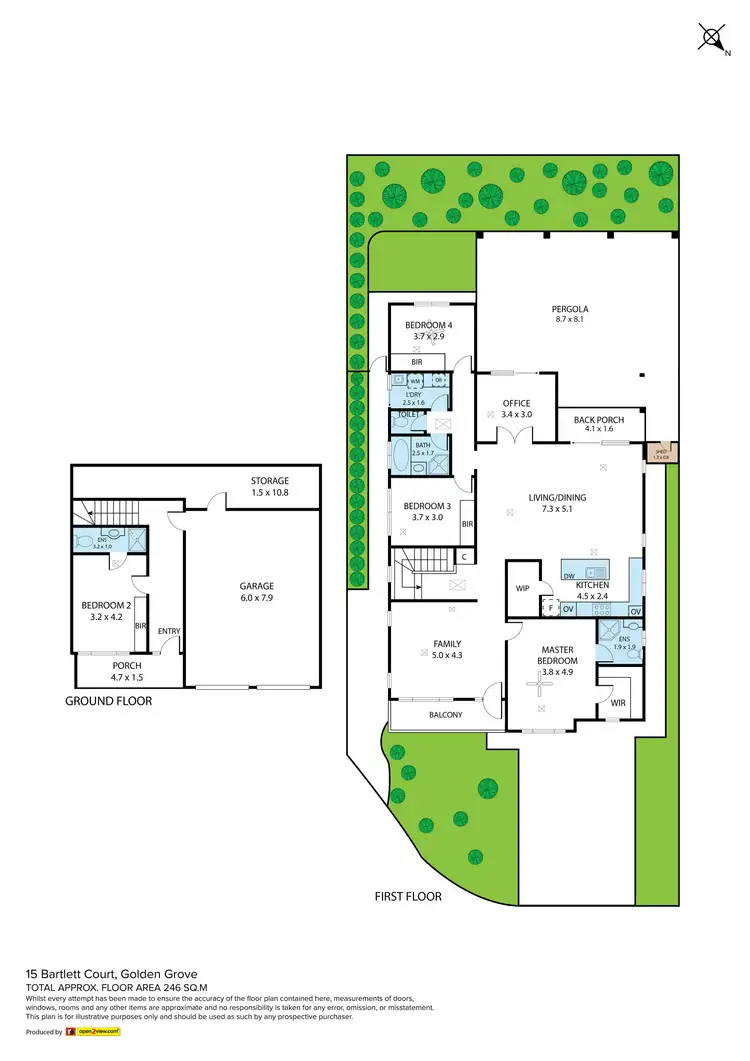 Floorplan of Homely house listing, 15 Bartlett Court, Golden Grove SA 5125