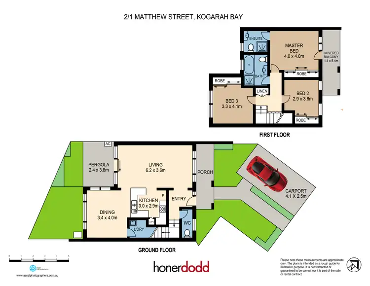 Floorplan of Homely townhouse listing, 2/1 Matthew Street, Kogarah Bay NSW 2217