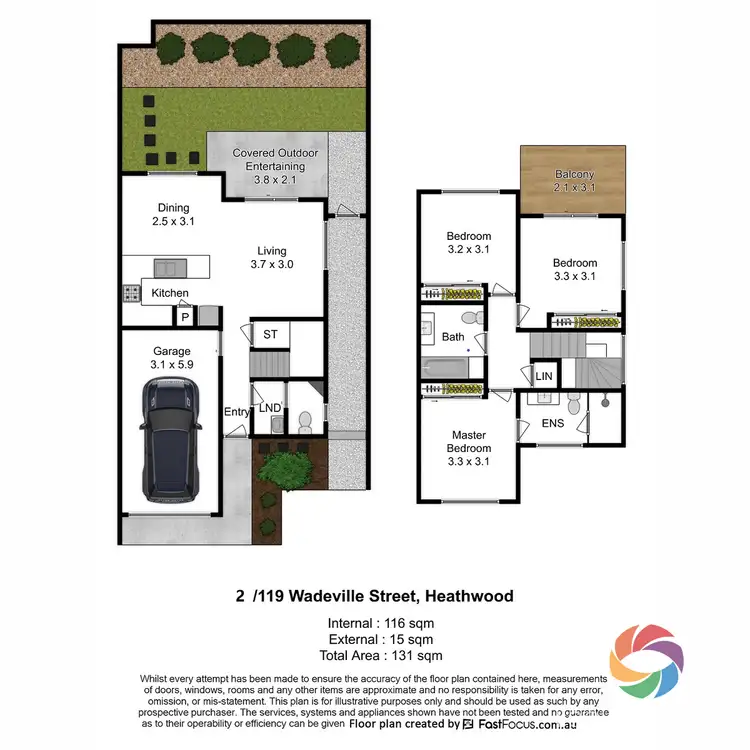 Floorplan of Homely townhouse listing, 2/119 Wadeville Street, Heathwood QLD 4110