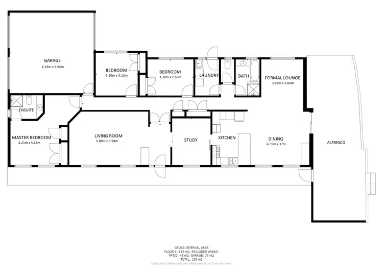 Floorplan of Homely house listing, 5 Balmoral Drive, Wodonga VIC 3690