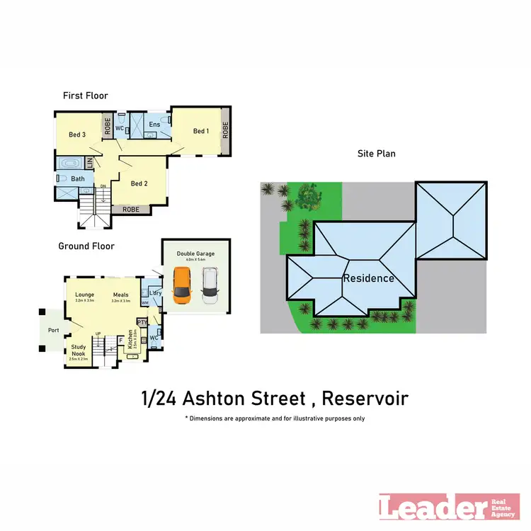 Floorplan of Homely townhouse listing, 1/24 Ashton Street, Reservoir VIC 3073