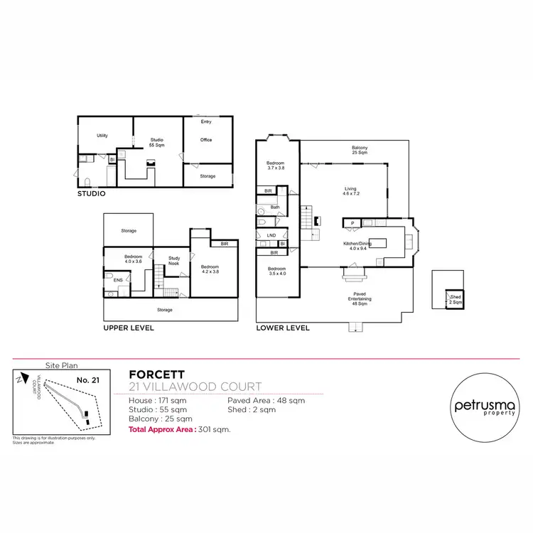 Floorplan of Homely house listing, 21 Villawood Court, Forcett TAS 7173
