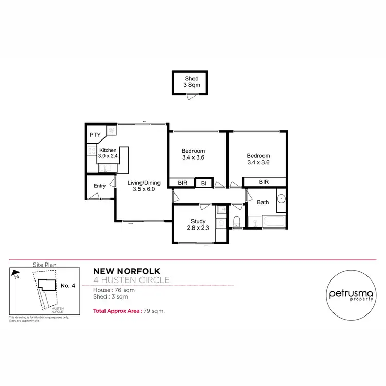 Floorplan of Homely house listing, 4 Husten Circle, New Norfolk TAS 7140