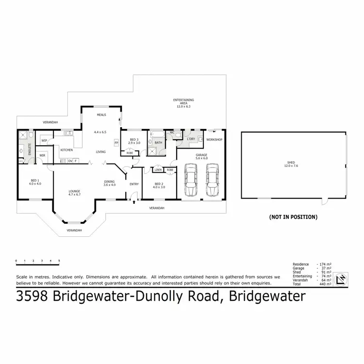 Floorplan of Homely house listing, 3598 Bridgewater-Dunolly Road, Bridgewater VIC 3516