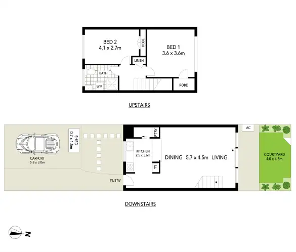 Floorplan of Homely townhouse listing, 4/80 Mount Cotton Road, Capalaba QLD 4157