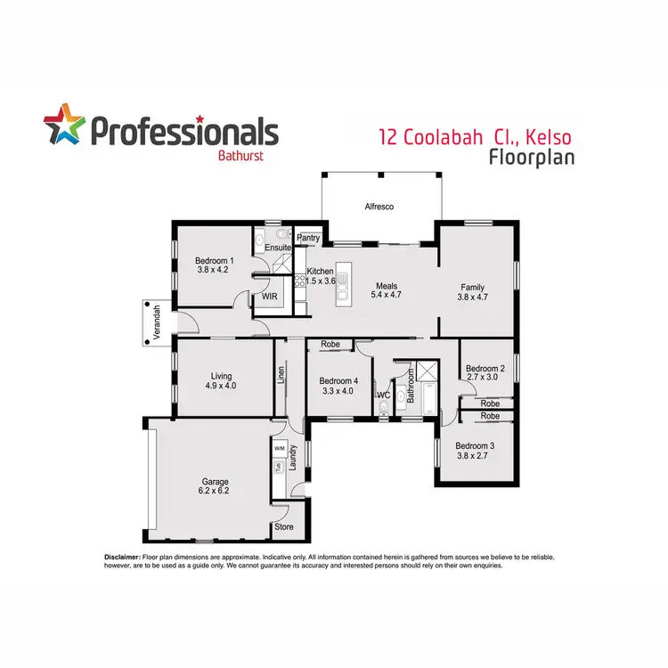 Floorplan of Homely house listing, 12 Coolabah Close, Kelso NSW 2795