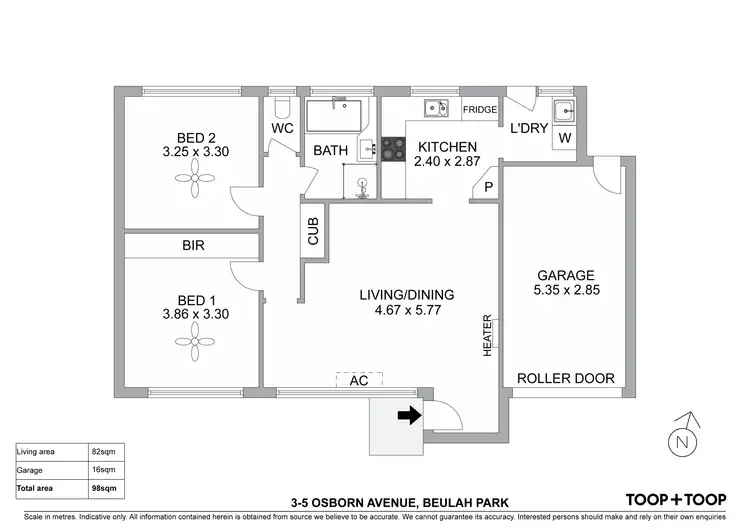 Floorplan of Homely unit listing, 3/5 Osborn Avenue, Beulah Park SA 5067