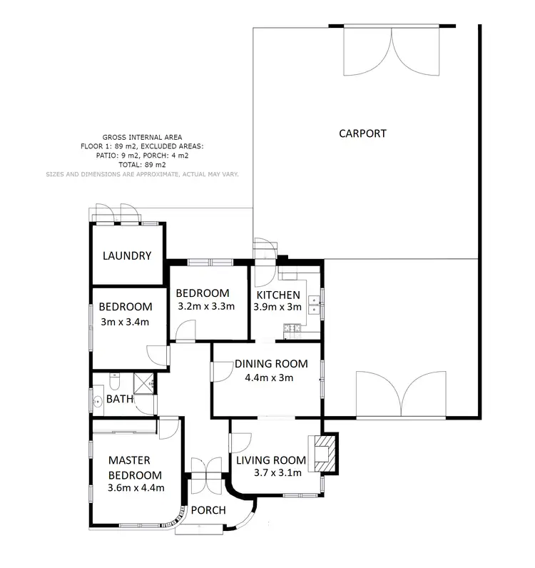 Floorplan of Homely house listing, 38 Leonard Street, Wodonga VIC 3690