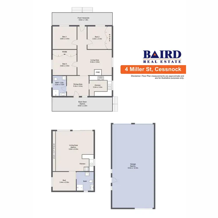 Floorplan of Homely house listing, 4 Miller Street, Cessnock NSW 2325