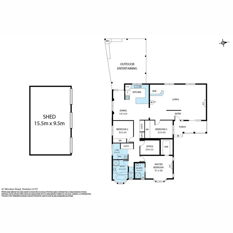 Floorplan of Homely rural property listing, 61 Winston Road, Sheldon QLD 4157
