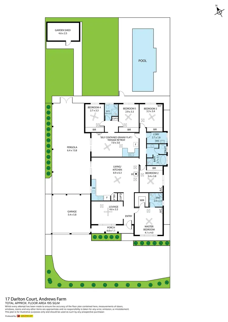 Floorplan of Homely house listing, 17 Darlton Court, Andrews Farm SA 5114