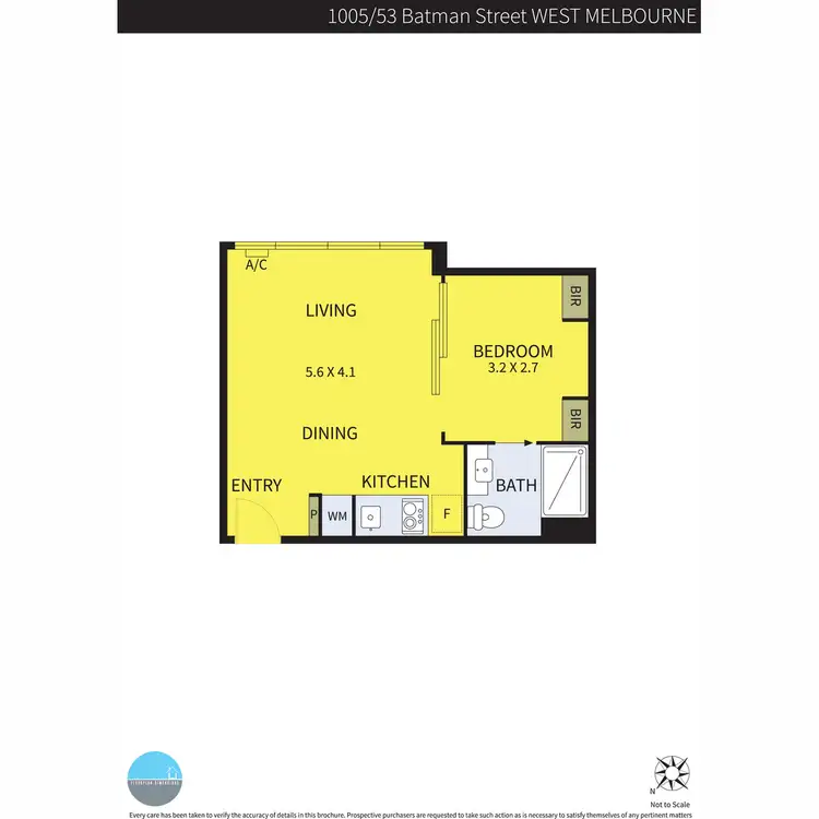 Floorplan of Homely apartment listing, 1005/53 Batman Street, West Melbourne VIC 3003