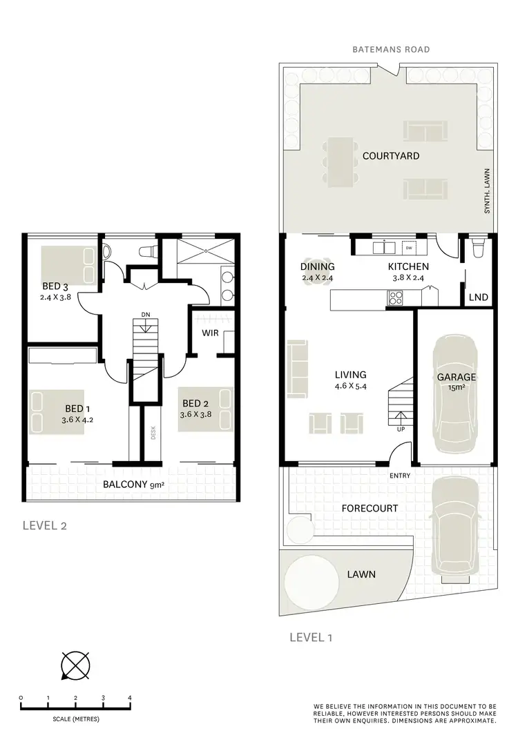 Floorplan of Homely townhouse listing, 3/10 Batemans Road, Gladesville NSW 2111