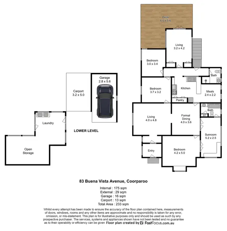 Floorplan of Homely house listing, 83 Buena Vista Avenue, Coorparoo QLD 4151