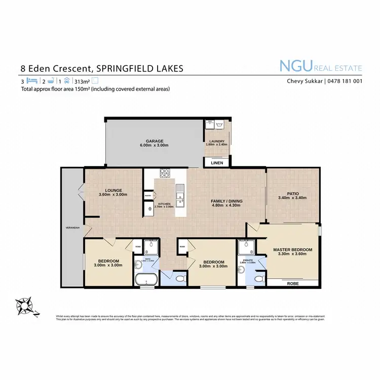 Floorplan of Homely house listing, 8 Eden Crescent, Springfield Lakes QLD 4300