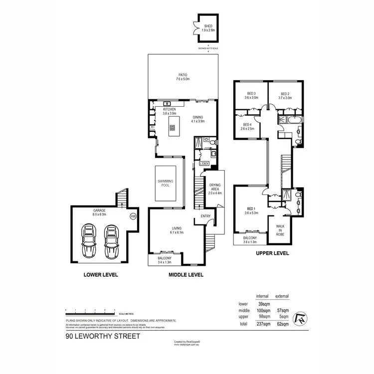 Floorplan of Homely house listing, 90 Leworthy Street, Bardon QLD 4065