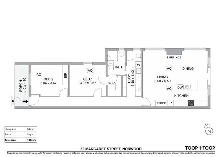 Floorplan of Homely house listing, 32 Margaret Street, Norwood SA 5067