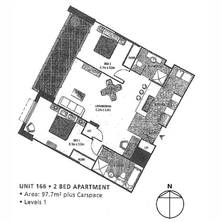 Floorplan of Homely apartment listing, 166/806 Bourke Street, Waterloo NSW 2017