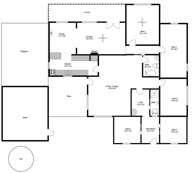 Floorplan of Homely house listing, 47 New West Road, Port Lincoln SA 5606