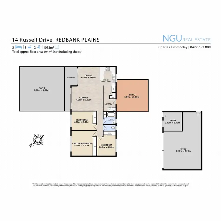 Floorplan of Homely house listing, 14 Russell Drive, Redbank Plains QLD 4301