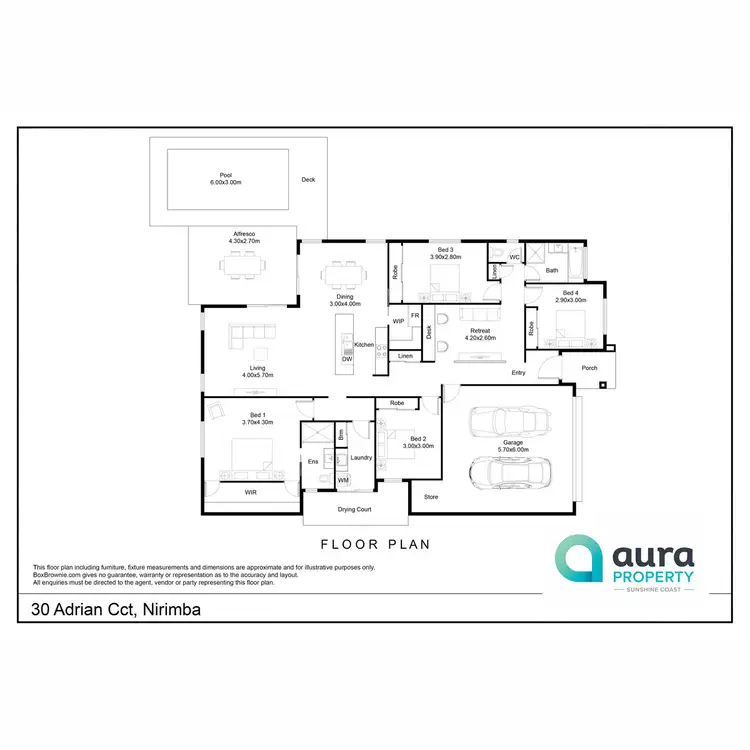 Floorplan of Homely house listing, 30 Adrian Circuit, Nirimba QLD 4551