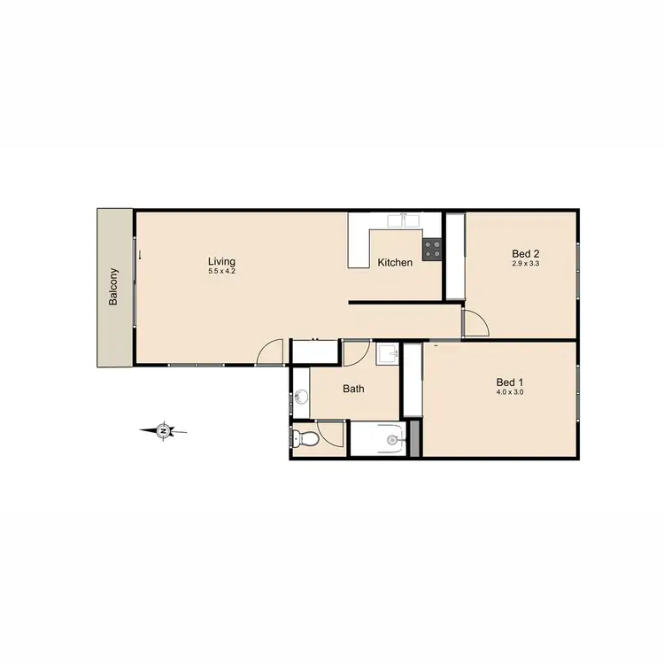 Floorplan of Homely unit listing, 7/14 Mirle Street, Newtown QLD 4350