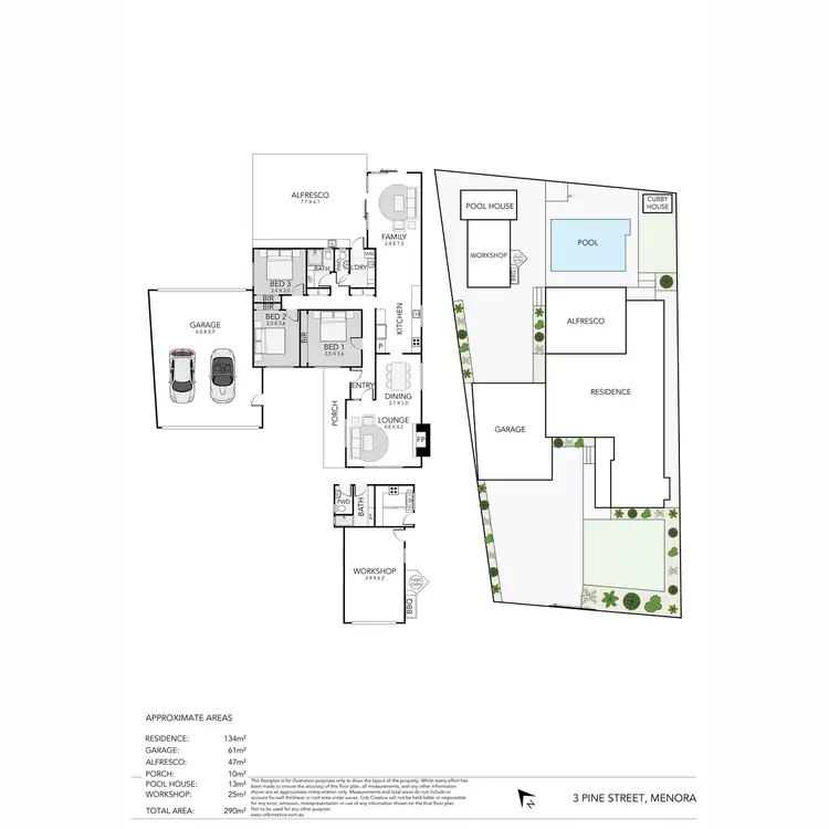 Floorplan of Homely house listing, 3 Pine Street, Menora WA 6050
