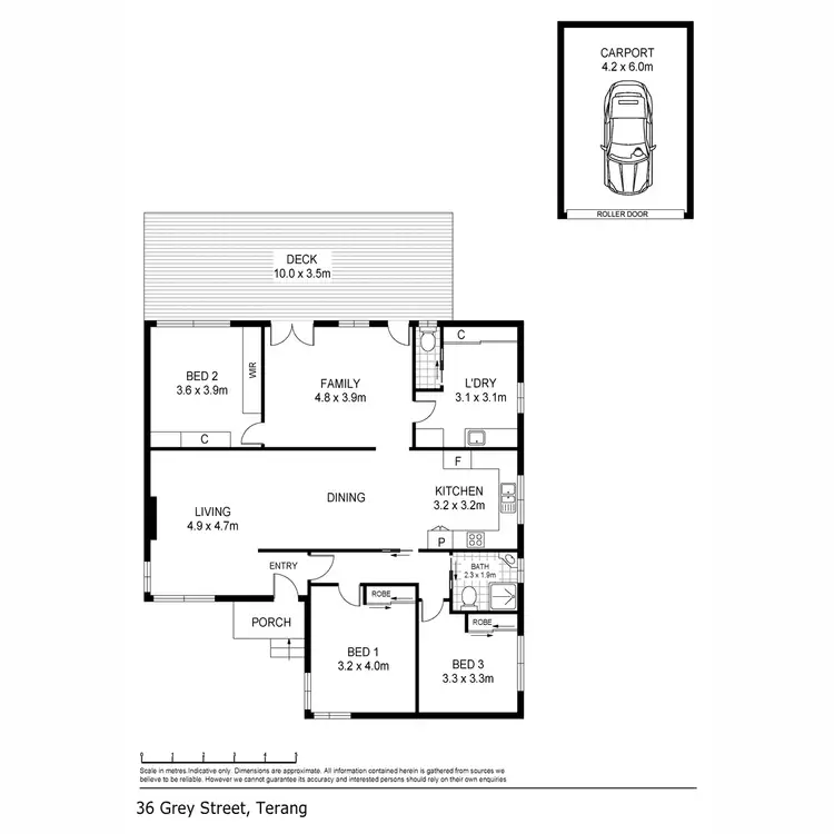 Floorplan of Homely house listing, 36 Grey Street, Terang VIC 3264