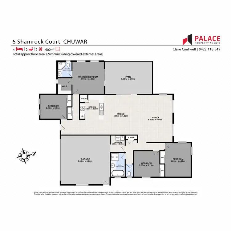 Floorplan of Homely house listing, 6 Shamrock Court, Chuwar QLD 4306