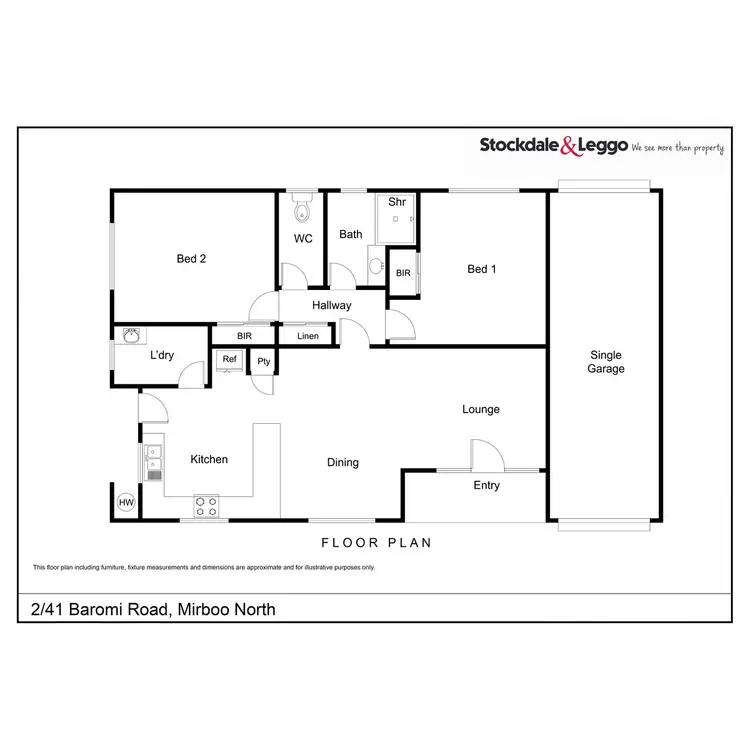 Floorplan of Homely block of units listing, 2/41 Baromi Road, Mirboo North VIC 3871