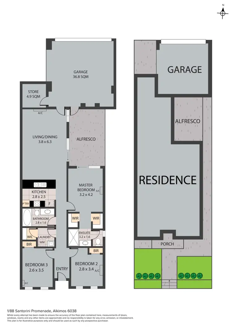 Floorplan of Homely house listing, 1/88 Santorini Promenade, Alkimos WA 6038