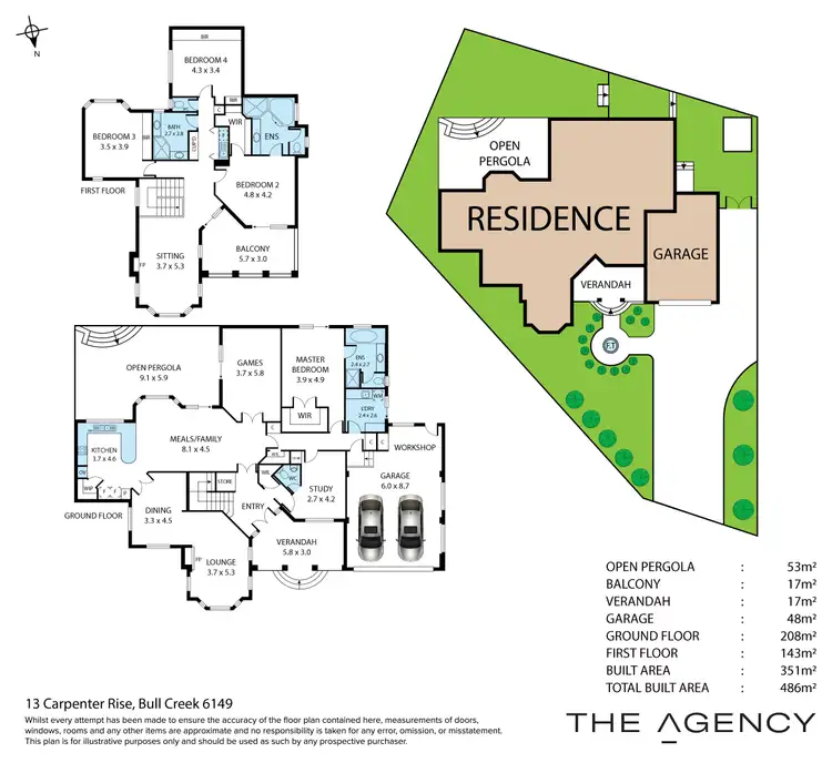 Floorplan of Homely house listing, 13 Carpenter Rise, Bull Creek WA 6149