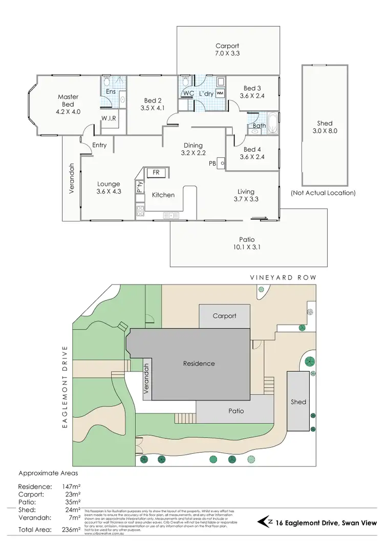 Floorplan of Homely house listing, 16 Eaglemont Drive, Swan View WA 6056