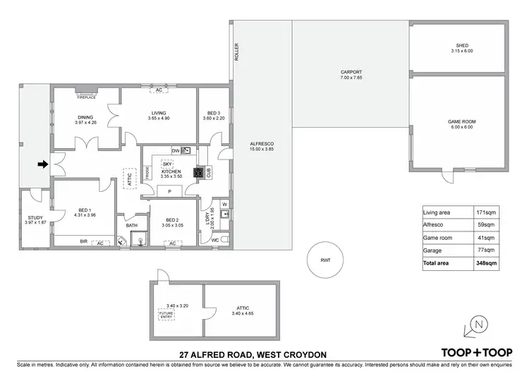 Floorplan of Homely house listing, 27 Alfred Road, West Croydon SA 5008