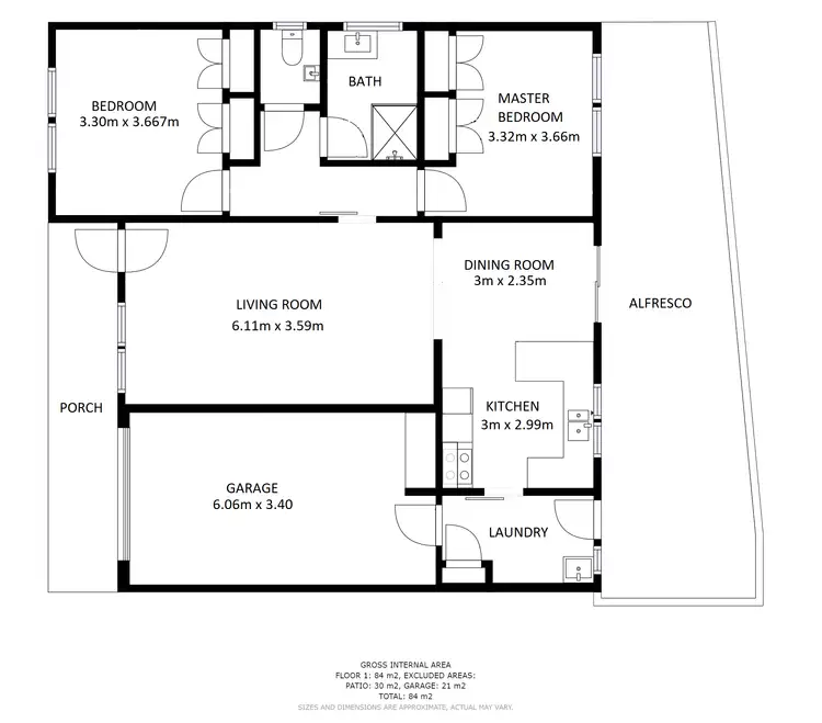 Floorplan of Homely retirement listing, 9 Brookside Court, West Albury NSW 2640