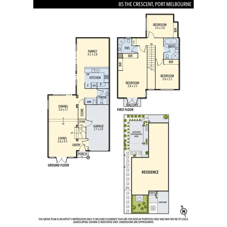 Floorplan of Homely house listing, 85 The Crescent, Port Melbourne VIC 3207