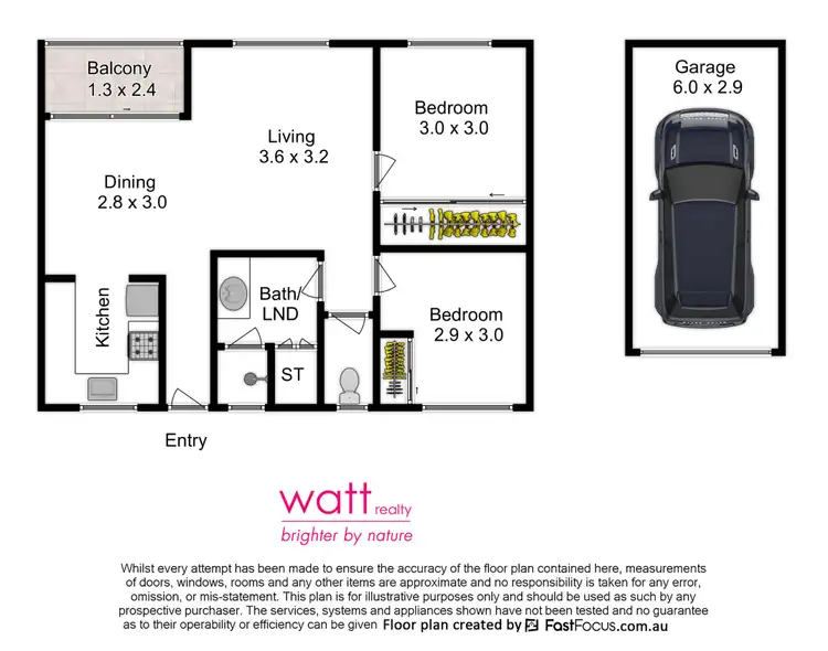 Floorplan of Homely unit listing, 3/45 Thorn Street, Kangaroo Point QLD 4169