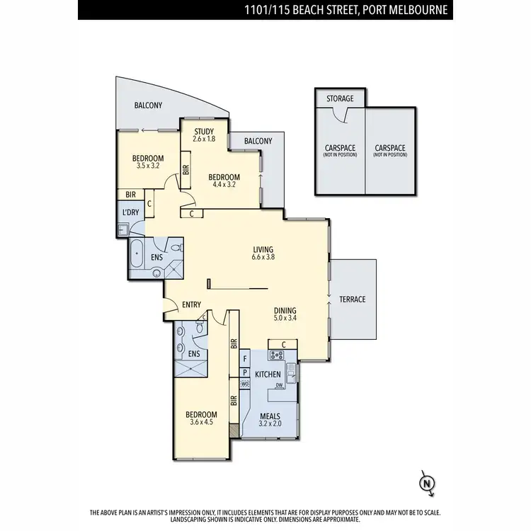 Floorplan of Homely apartment listing, 1101/115 Beach Street, Port Melbourne VIC 3207