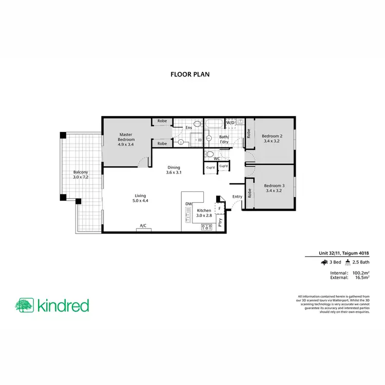 Floorplan of Homely unit listing, 32/11 Taigum Place, Taigum QLD 4018