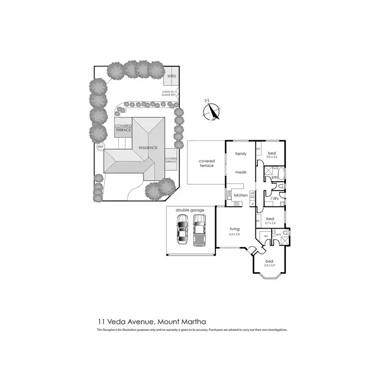 Floorplan of Homely house listing, 11 Veda Avenue, Mount Martha VIC 3934