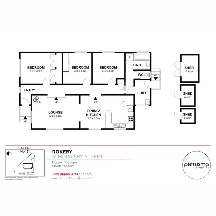Floorplan of Homely house listing, 51 Morrisby Street, Rokeby TAS 7019