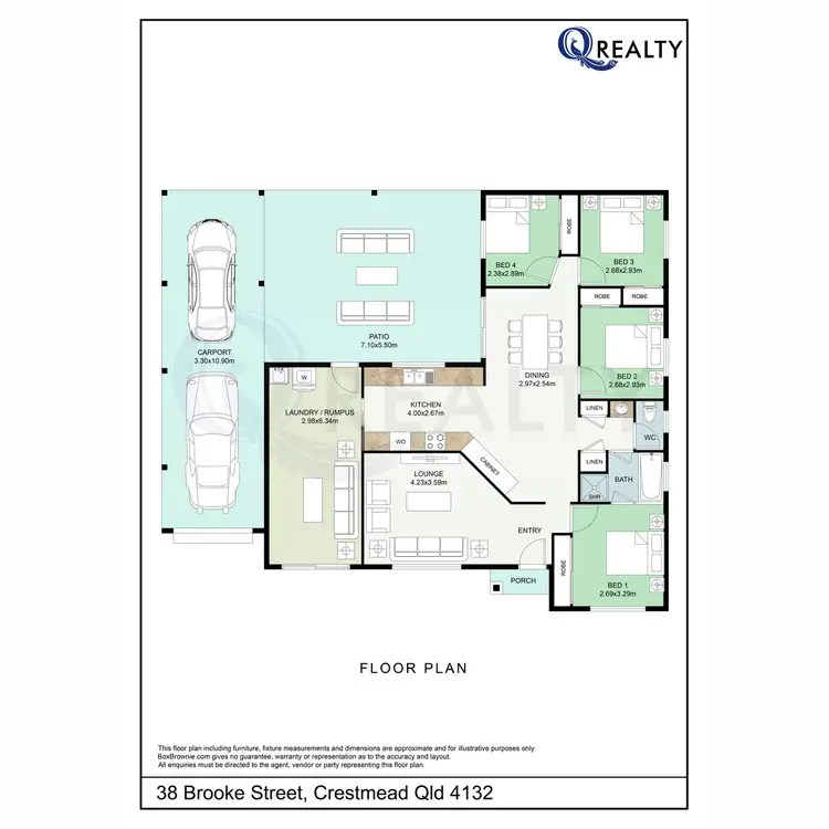 Floorplan of Homely house listing, 38 Brooke Street, Crestmead QLD 4132