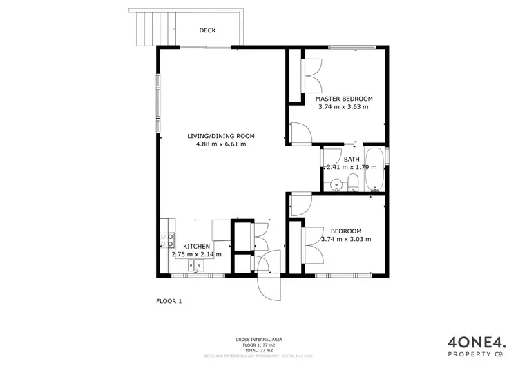 Floorplan of Homely unit listing, 2/4 Reynolds Place, Bridgewater TAS 7030