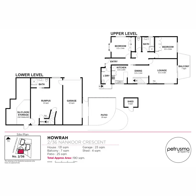 Floorplan of Homely townhouse listing, 2/36 Nankoor Crescent, Howrah TAS 7018