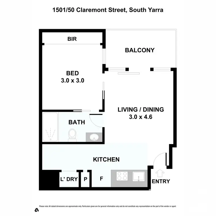 Floorplan of Homely apartment listing, 1501/50 Claremont Street, South Yarra VIC 3141