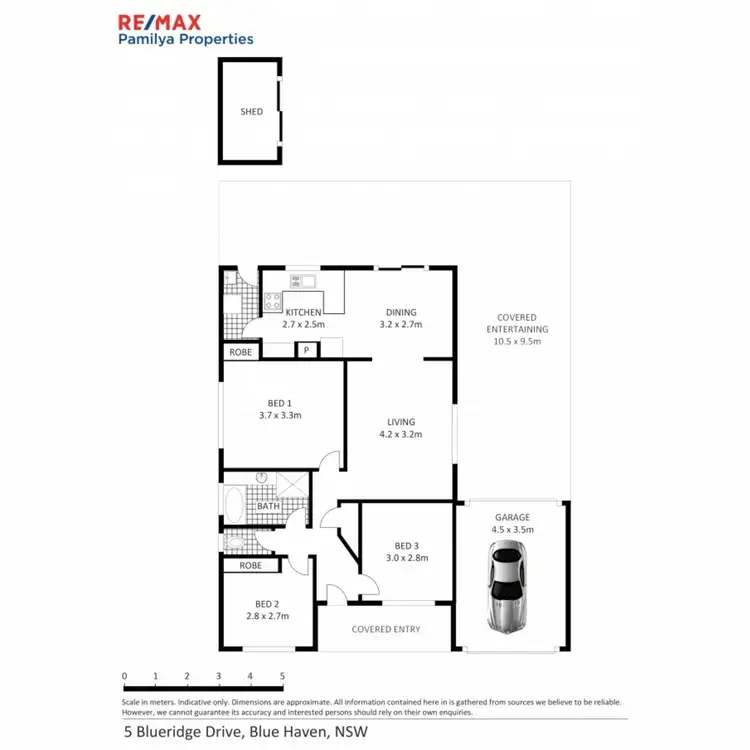 Floorplan of Homely house listing, 5 Blueridge Drive, Blue Haven NSW 2262