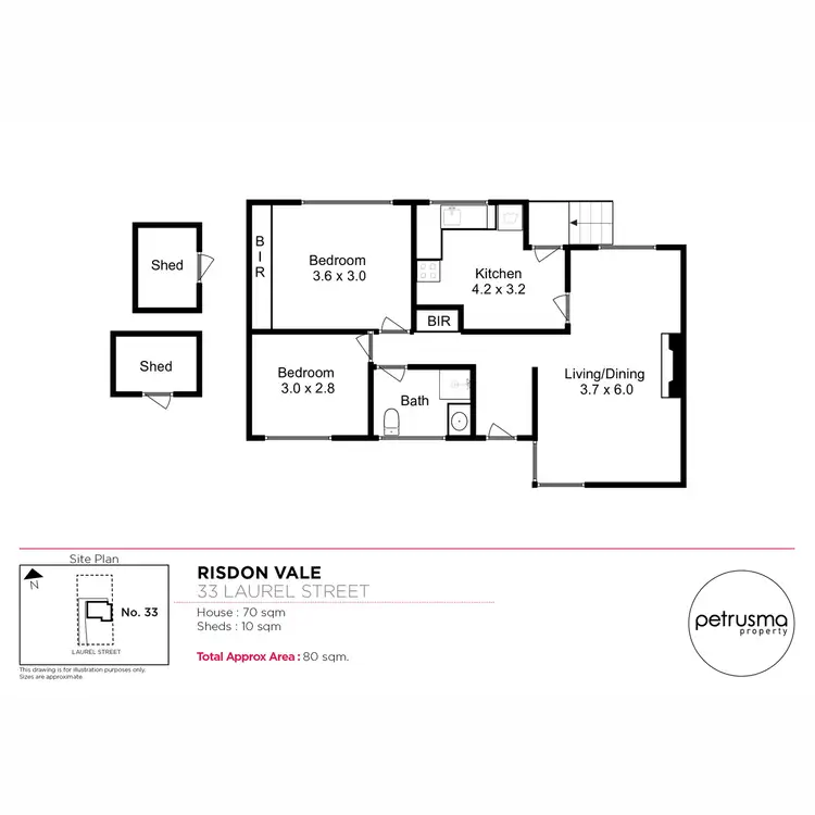 Floorplan of Homely house listing, 33 Laurel Street, Risdon Vale TAS 7016