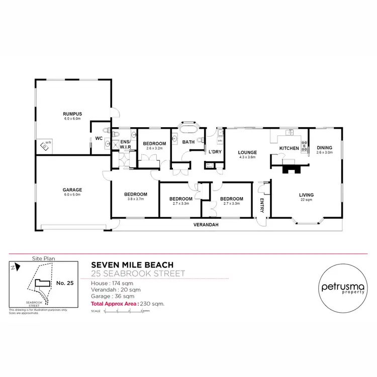 Floorplan of Homely house listing, 25 Seabrook Street, Seven Mile Beach TAS 7170