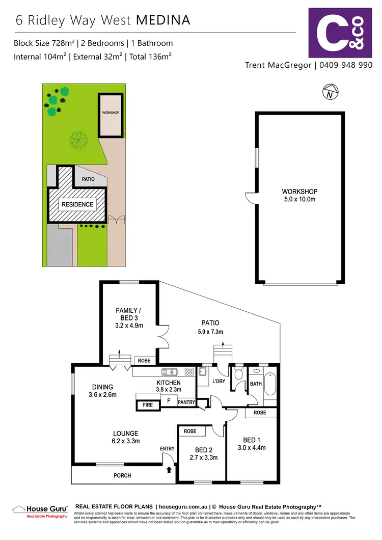 Floorplan of Homely house listing, 6 Ridley Way West, Medina WA 6167