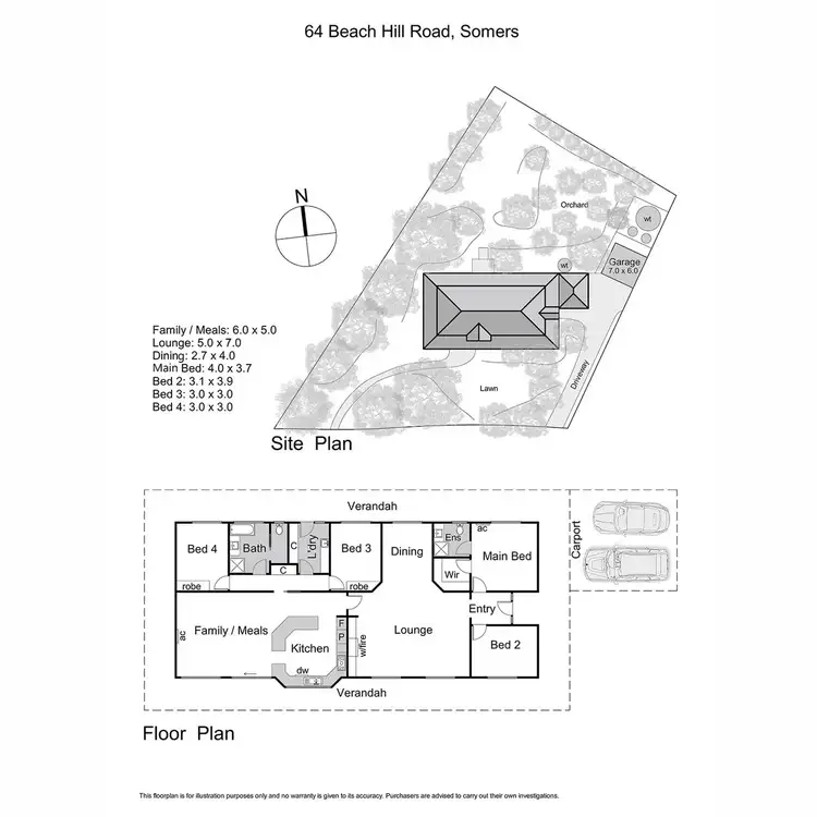 Floorplan of Homely house listing, 64 Beach Hill Avenue, Somers VIC 3927